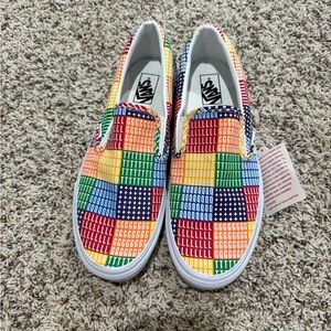 Nwt Vans pride lgbtq Rainbow Patchwork Slip-On Shoes